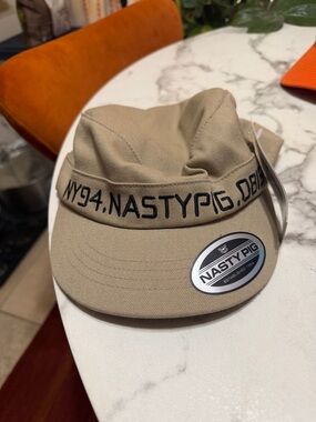 Nasty Pig Khaki Military-Style Cap with Black Embroidery